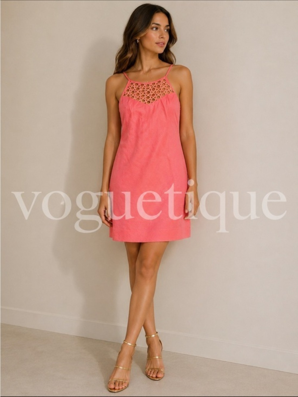 Lilly Pulitzer coral pink Larina shift dress